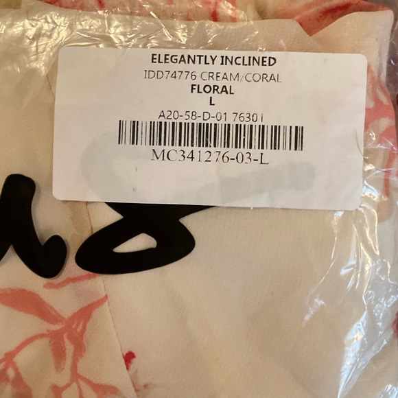 Lulu’s Elegantly Inclined Cream and Coral Floral Print Wrap Maxi Dress NWT - Picture 6 of 8